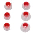 thumbnail image 2 of 6 tapones de silicona para auriculares, suaves y con aislamiento de ruido, de 3 tamaños, para orificios de sonido de 4,5 a 6,5 mm, color rojo transparente., 2 of 14
