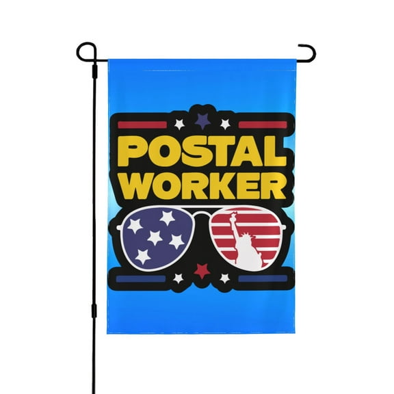 United States Postal Worker Garden Flag 12.5 X 18 Inch Double Sided, Decorative Flag Balcony Courtyard Indoor Welcome Garden Flag