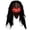 A, variant on LED Light Up Ghost Mask with Long Hair, Scary Glowing Female Zombie Mask for Halloween Cosplay