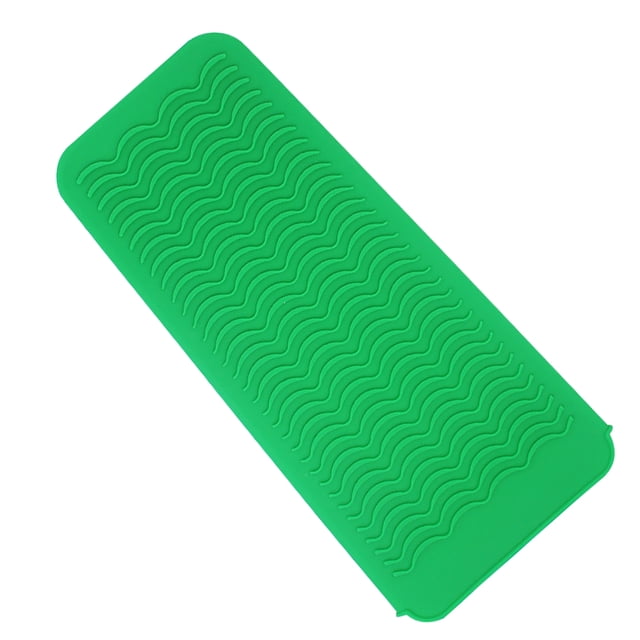 Vogacara Alfombrilla de silicona para rizador, resistente al calor, bolsa para plancha de pelo, almohadilla para alisar el cabello, herramienta para el Cuidado del cabello Verde Vogacara CE000431-03
