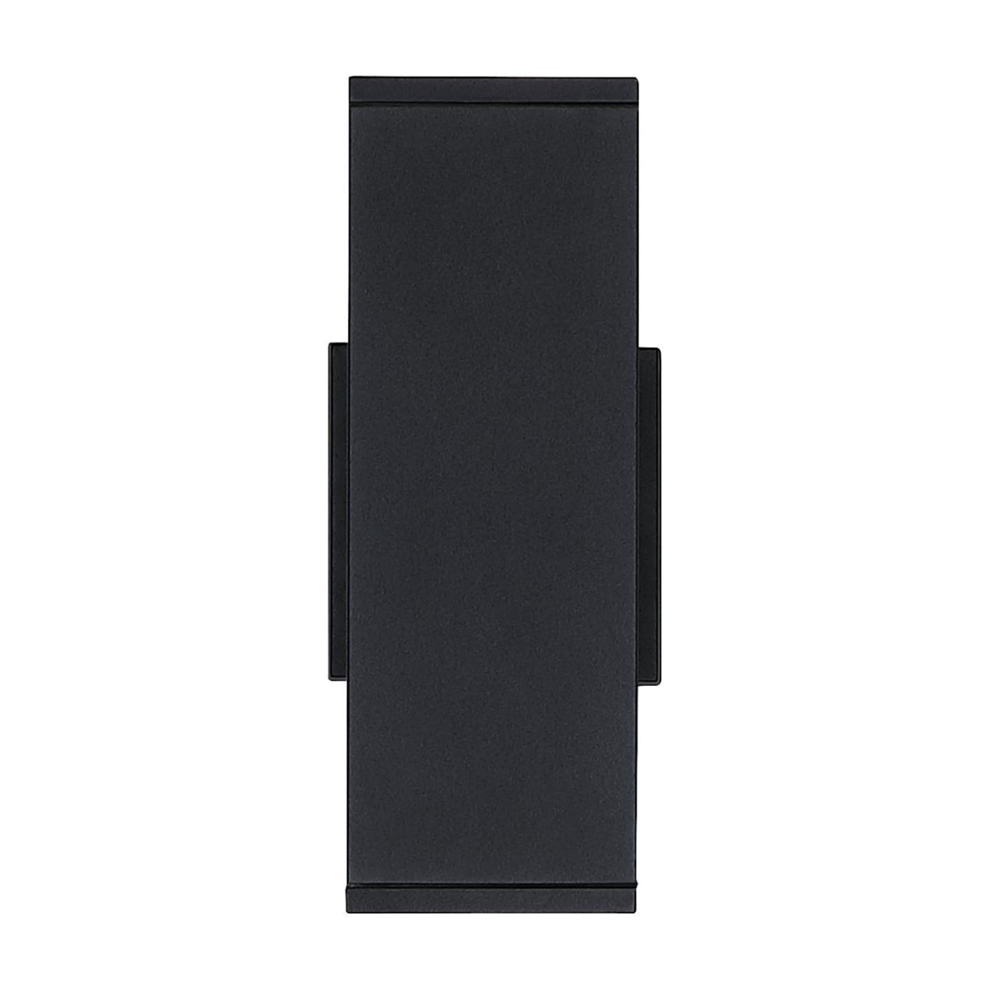 Westinghouse Lighting 6135200 Frosted Glass Panels Nottawa Two Light Dimmable LED Up & Down Light Outdoor Wall Fixture with Color Temperature Selection - Black