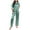 Light Green, variant on AOMPMSDX Womens Satin Silky Pajama Set Short Sleeve Shirt With Long Pajama Pant Set Soft PJ Loungewear Khaki M