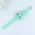 thumbnail image 4 of Silicone LED Cartoon Watch Rabbit Shape Wristwatch Clamshell Electronic Watch Birthday Gift Party Favor for Kid Child Children Toddlers Green, 4 of 8