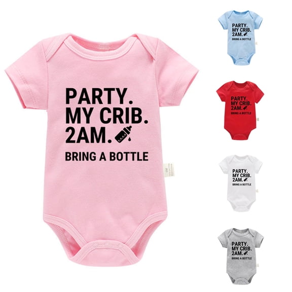 Vrotazzy Girls Bodysuits for Babies and Toddlers Short Sleeve Romper with Letter Print -Piece Outfit for and Children