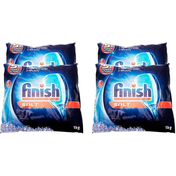 Finish Dishwasher Performance Salt Bag, 2.2 Lbs Pack of 4