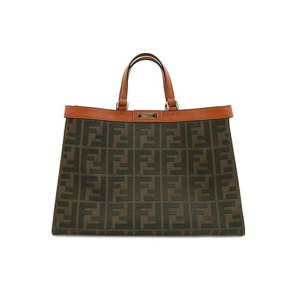 Fendi Peekaboo X-Tote Canvas Medium Green Ladies Handbag