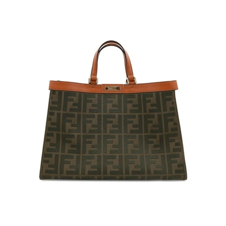 Fendi Peekaboo X-Tote Canvas Medium Green Ladies Handbag