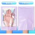 thumbnail image 3 of 100 Pieces Smell Proof Mylar Bags - Resealable Holographic Storage Pouch with Clear Window for Food, Eyelash, Jewelry, and Electronics - Purple, 4 x 6 Inch, 3 of 11