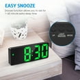 thumbnail image 4 of Alarm Clock, AMIR Digital Alarm Clock Temperature Display Brightness Adjustable Voice Control Snooze Function Clock for Kids Elderly Bedroom Living Room Bedsides Green, 4 of 9
