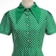 thumbnail image 2 of TaTaai Womens Casual Vintage Polka Dot Print Stand Collar Short Sleeve Button Down Flared Dress Elegant Fashion Lightweight Spring Summer Outfits Gift, 2 of 4