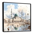 thumbnail image 2 of Designart "Al-Aqsa Mosque Prophet’s II" Spiritual Framed Wall Art - Global Beige Islam Entryway Framed Wall Art Print, 2 of 6