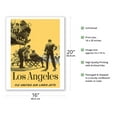 thumbnail image 2 of Los Angeles California - Fly United Air Lines Jets - Hollywood Movie Set - Vintage Airline Travel Poster c.1950s - Fine Art Matte Paper Print (Unframed) 16x20in, 2 of 4