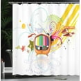 thumbnail image 4 of Ambesonne Modern Shower Curtain, Digital Media TV Art, 69"Wx84"L, Multicolor, 4 of 5
