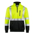 thumbnail image 2 of JORESTECH Hi-Vis Safety Quarter-Zip Sweater, ANSI Class 3 (Yellow/Black, L), 2 of 5