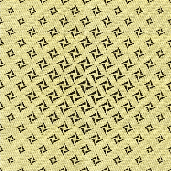 Ahgly Company Machine Washable Indoor Square Transitional Sun Yellow Area Rugs, 4' Square