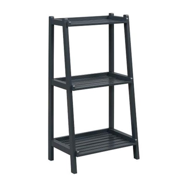 New Ridge Home Goods 2027-GRA Dunnsville 3-Tier Ladder Shelf - Graphite