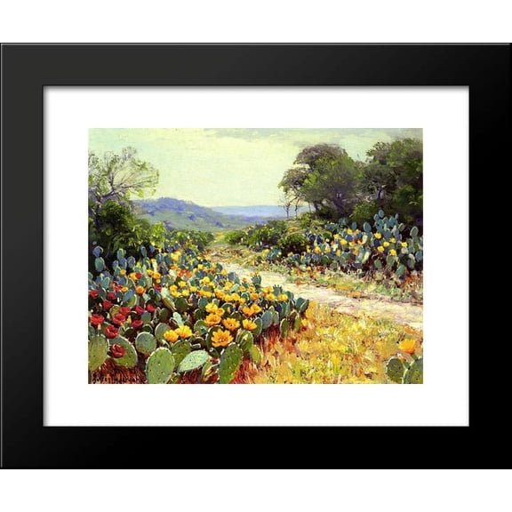 Cactus in Bloom 20x24 Framed Art Print by Onderdonk, Robert Julian