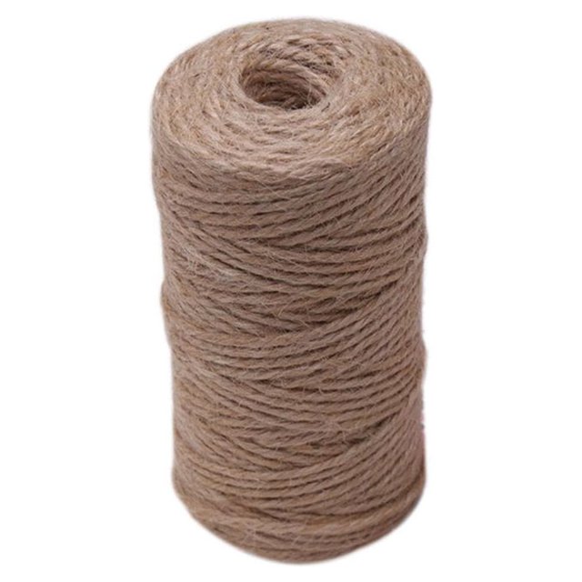 2mm 150M Length Natural Jute Twine Thick String 3Ply Rope DIY Arts Crafts Decoration Bundling