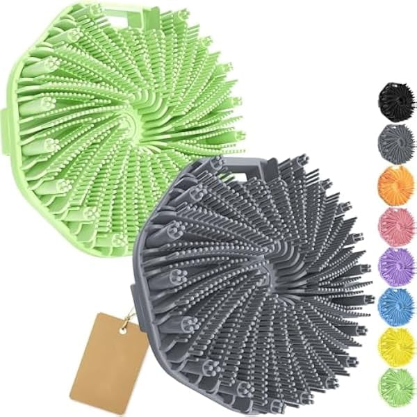 wonima11 2Pcs Silicone Body Scrubber, Exfoliating Body Scrubber for Sensitive Skin, Silicone Scrubber Body, Silicones Body Brush for Showering