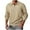 Khaki, variant on Wyobmus Men's Casual Lapel Collar Shirts Solid Color Quarter Zip Pullover Long Sleeved Sweatshirt Jacquard Weave Top Blouses Black