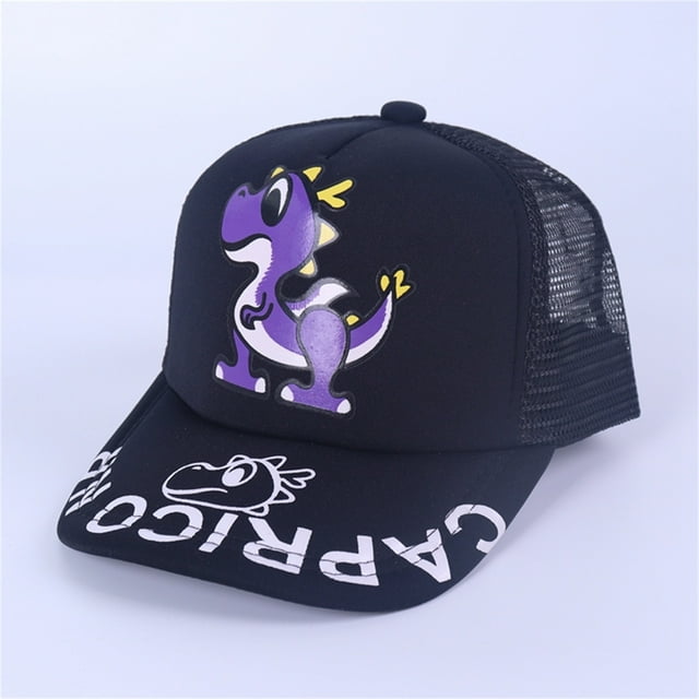 Under $10 Baseball Caps Black Children Sun Hat Baseball Cap Breathable Net Cartoons Pattern Boys Girls Kids