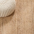 thumbnail image 6 of SAFAVIEH Natural Fiber Cirino Bordered Area Rug, Natural/Blue, 6' x 9' Oval, 6 of 8