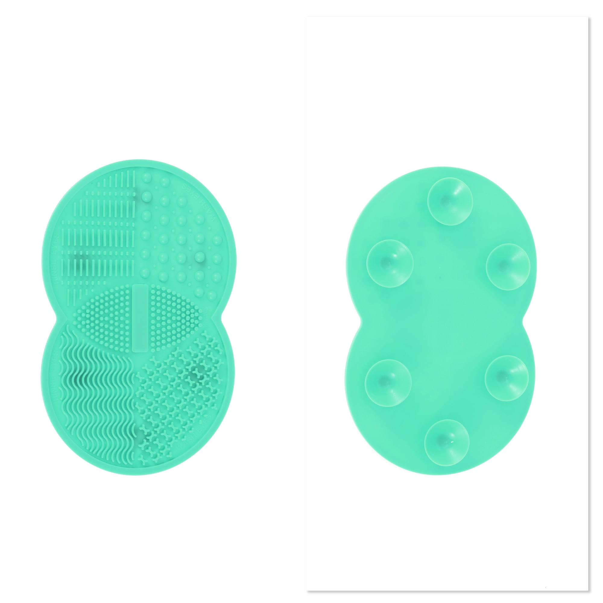 Unique Bargains 1Pc Durable Double Circle Shape Makeup Sponge Brush Cleaner Green