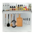 thumbnail image 2 of EDTara Commercial Stainless Steel Range Backsplash, Back Panel With Storage Shelf, Knife Rack, and Pre-Drilled Holes, 2 of 7