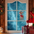 thumbnail image 2 of Northlight 8" Rudolph in Red Scarf Double Sided Gel Window Cling Decoration, 2 of 6