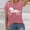 Pink, variant on Summer Tops for Women Horse Print Loose T Shirt Crew Neck Fashion Beach Vacation Tees