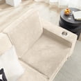 thumbnail image 5 of 84 Inch Sofa with Extra Deep Seats & Cup Hoolders, Oversized 3 Seater Sofa for Living Room, Modern Couch and Sofa, Comfy Armrests and Seats and Backrests, Easy Installation, Corduroy Fabric, 5 of 10