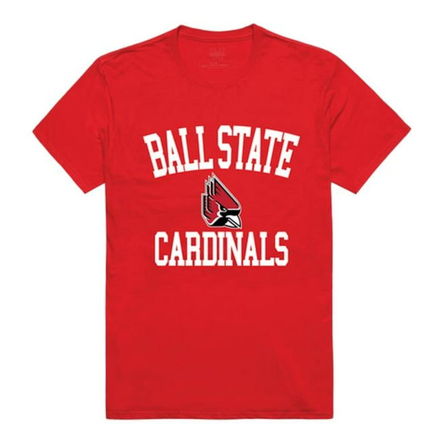 W Republic 539-264-RED-04 Ball State University Men Arch T-Shirt, Red - Extra Large