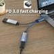 thumbnail image 5 of Cable Adaptador de Carga USB C OTG 2 en 1 PD 60W Tipo C A USB 2.0 Convertidor de Datos para para para Laptop B, 5 of 5