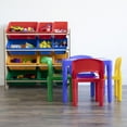 thumbnail image 4 of Humble Crew Primary Toddler Lightweight Plastic Table and 4 Chairs Set, Square Blue Table & Primary/Green Chairs, 4 of 8