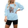 thumbnail image 1 of HUITKMM Chandails d'Hiver pour Femmes à Imprimé de Football Chandail à Capuchon Surdimensionné – Chandail à Col Rond Décontracté 4074 TTTG, 1 of 4
