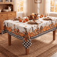 thumbnail image 6 of Sm:)e Buffalo Plaid Fall Thanksgiving Table Cloth 60 x 84 Inch Rectangle, Pumpkin Birdhouse Mushroom, 6 of 8