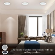 Home Theater Sound System Kit - 2000 Watts Bluetooth Amplifier w/ 4 QTY of 8 Framed Ceiling Speakers 300 W Each, 200 ft Speaker Wire & Remote for Home, Office, Commercial, Bars by Technical Pro