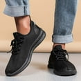 thumbnail image 2 of Mens Shoes,Fashion Sneakers Lightweight Breathable Mesh Walking Shoes Versatile Daily Wear Comfort Fit Design,Shoes for Men,Black,10.5, 2 of 9