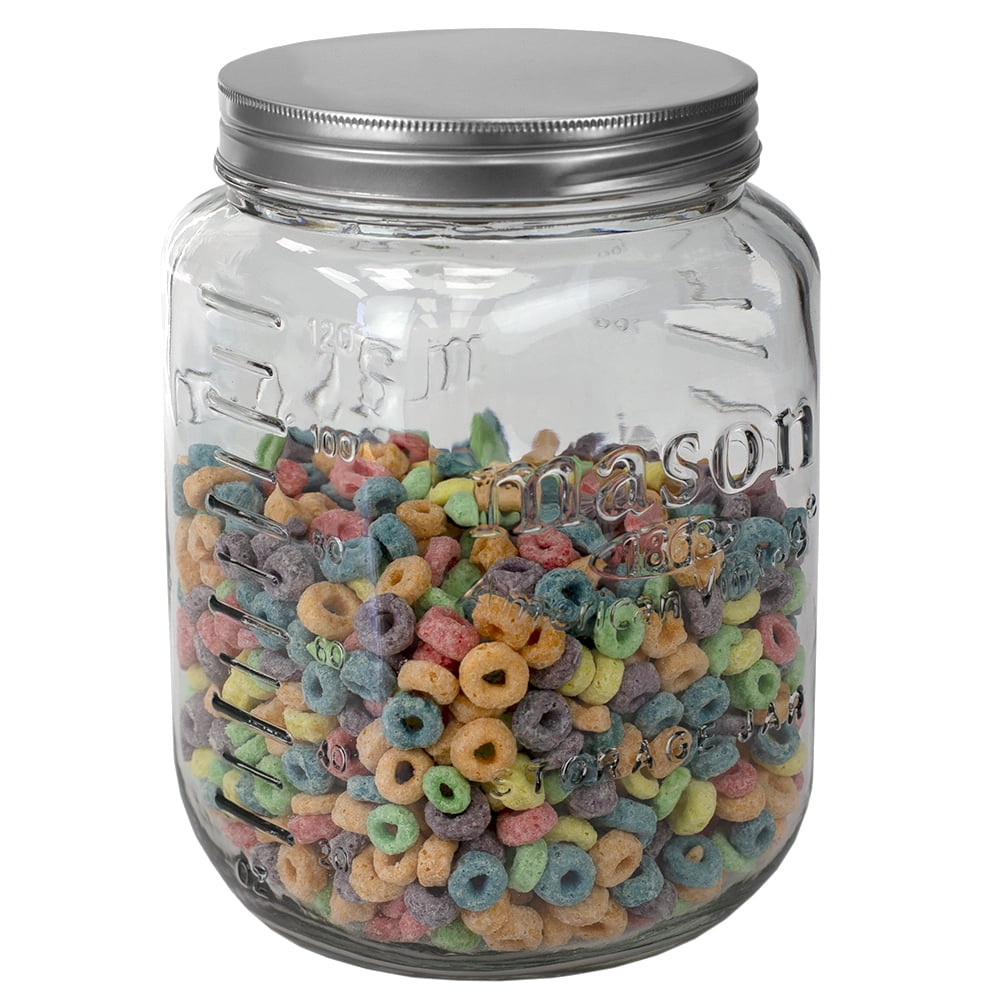 122 oz. Large Mason Glass Canister, Clear - Walmart.com - Walmart.com