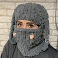 thumbnail image 4 of Womens Winter Beanie Hats OnePieces Knitted Balaclavas Hat Cute Rabbit Hat Skull Neck Circle Scarf Ski Snow Hat Cap white blue, 4 of 4