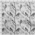 thumbnail image 4 of Soimoi Bird & Flowers Printed Poly Canvas Fabric Decor Sewing Fabric By The Yard 56 Inch WideDecorative Fabric For Curtains Tote bags-Gray1, 4 of 5