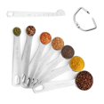 thumbnail image 1 of 8pcs Measuring Spoons Kit Accurate Baking Scale Scoop Set 430 Stainless Steel Baking Measuring Ruler Spoons Kit with Clear Scale for Baking Cooking Measuring, 1 of 9