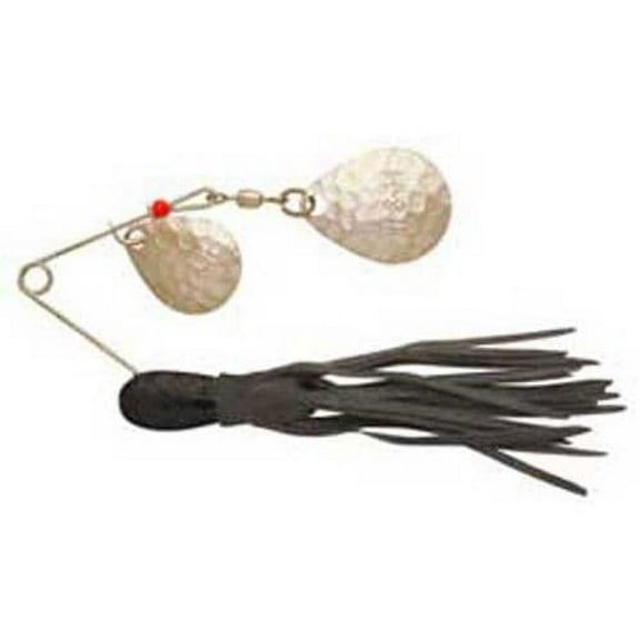 H&H Double Spinner Spinner Bait, Black, 3/8 oz