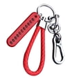 thumbnail image 4 of Maoww Car Key Keyring Anti-lost Car Phone Number Steel Buckle Keychain with Braided Rope, Red Rope, Silver Buckle, 4 of 7