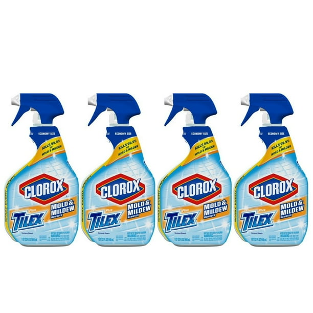 Tilex Mold and Mildew Remover Spray, 32 Fluid Ounce Pack of 4