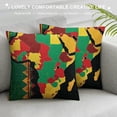 thumbnail image 3 of PHYHOO  Pillow Cover, Buffalo Plaid Map Afro African American History Celebration Month Party Cushion Decoration for Sofa Couch, 3 of 5