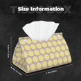 thumbnail image 5 of Rocae Yellow Lemon Slices Print Long Tissue Box Lid Durable Leather Tissue Box Lid Can Be Used as Modern Home Decoration, 5 of 9