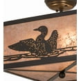 thumbnail image 4 of Meyda Tiffany 166369 Loon 3 Light 20" Wide Semi-Flush Square Ceiling Fixture - Bronze, 4 of 7