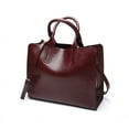 thumbnail image 1 of Bolsos de mujer Heldig tipo cubo grandes de hombro cruzados con correa ancha, 1 of 6