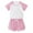 Pink, variant on CYRBOKO Girls Outfit Sets, Short Sleeve 2 Pieces Summer T-shirts and Shorts Set Purple Size 8T